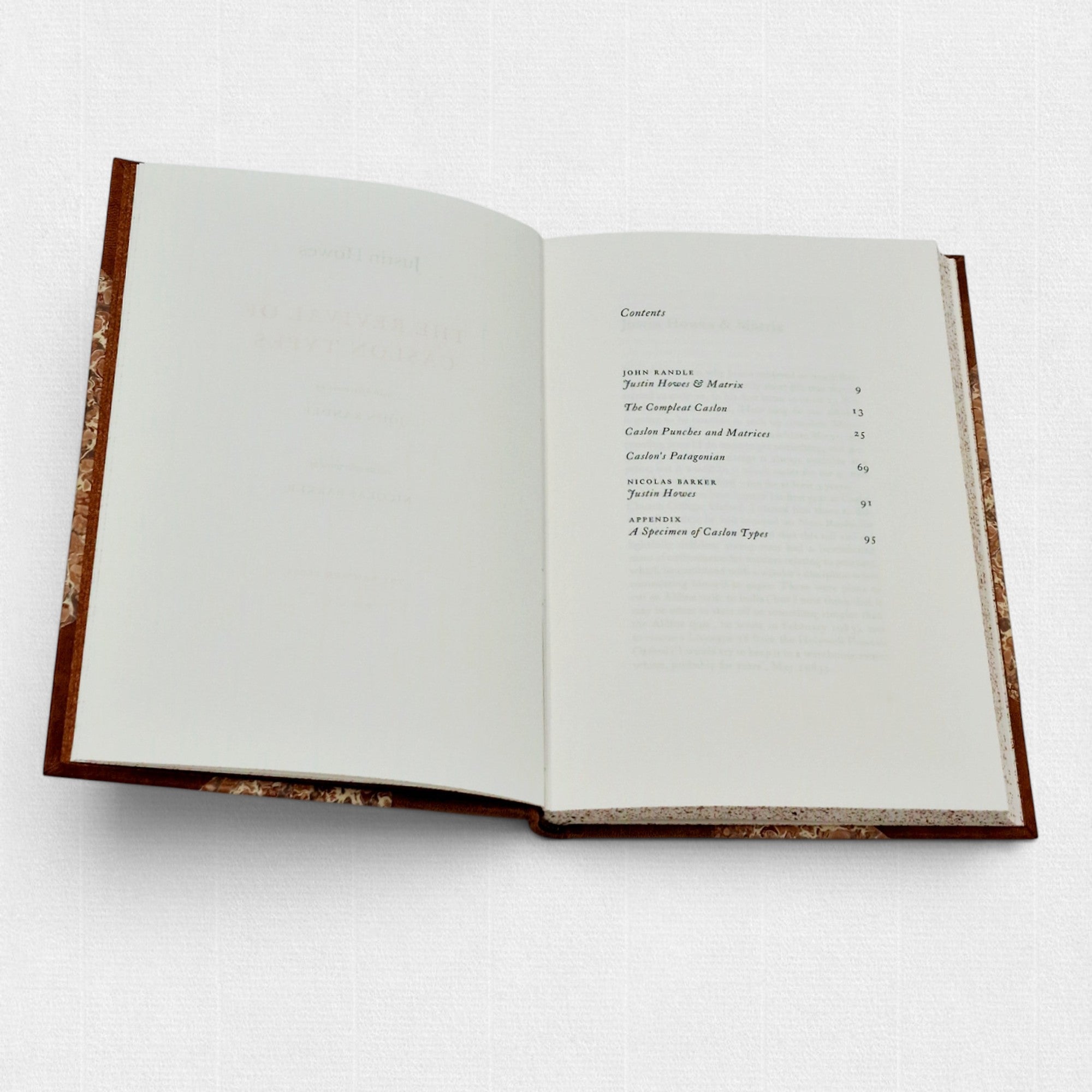 Chapter opening of The Revival of Caslon Types, featuring restrained typographic design and wide margins.