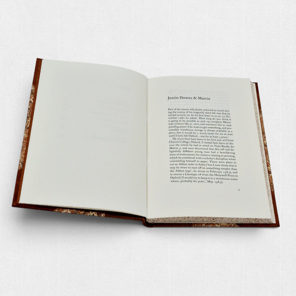 Contents page of The Revival of Caslon Types, printed in Caslon with a classical private press layout.