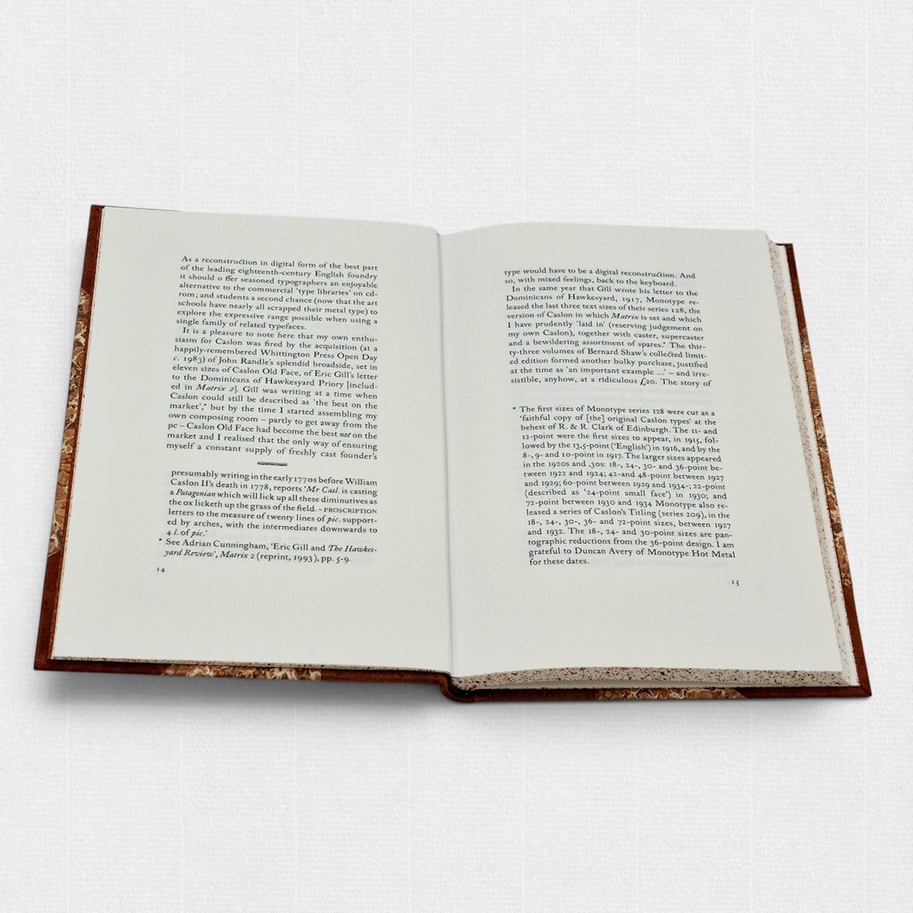 Title page of The Revival of Caslon Types, with foreword by John Randle and afterword by Nicolas Barker.