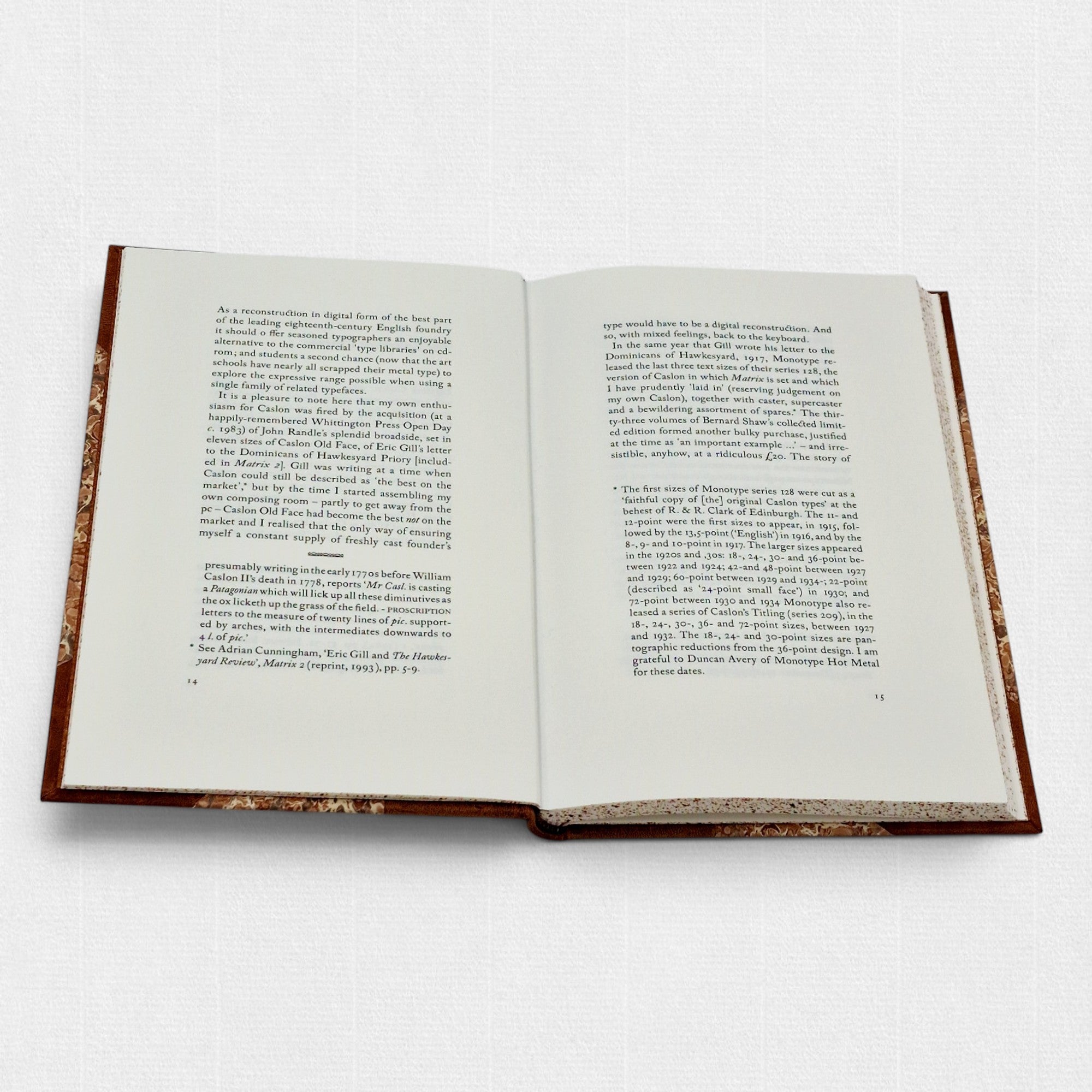 Title page of The Revival of Caslon Types, with foreword by John Randle and afterword by Nicolas Barker.