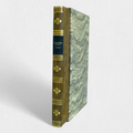 Woodbank Press edition of A Sentimental Journey Through France and Italy by Laurence Sterne, showing hand-bound half-leather binding with gilt spine decoration and marbled boards.
