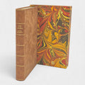 Fine press edition of A Review of the Governments of Sparta and Athens by Sir William Drummond, hand-bound in full leather and housed in a marbled slipcase, published by Woodbank Press.