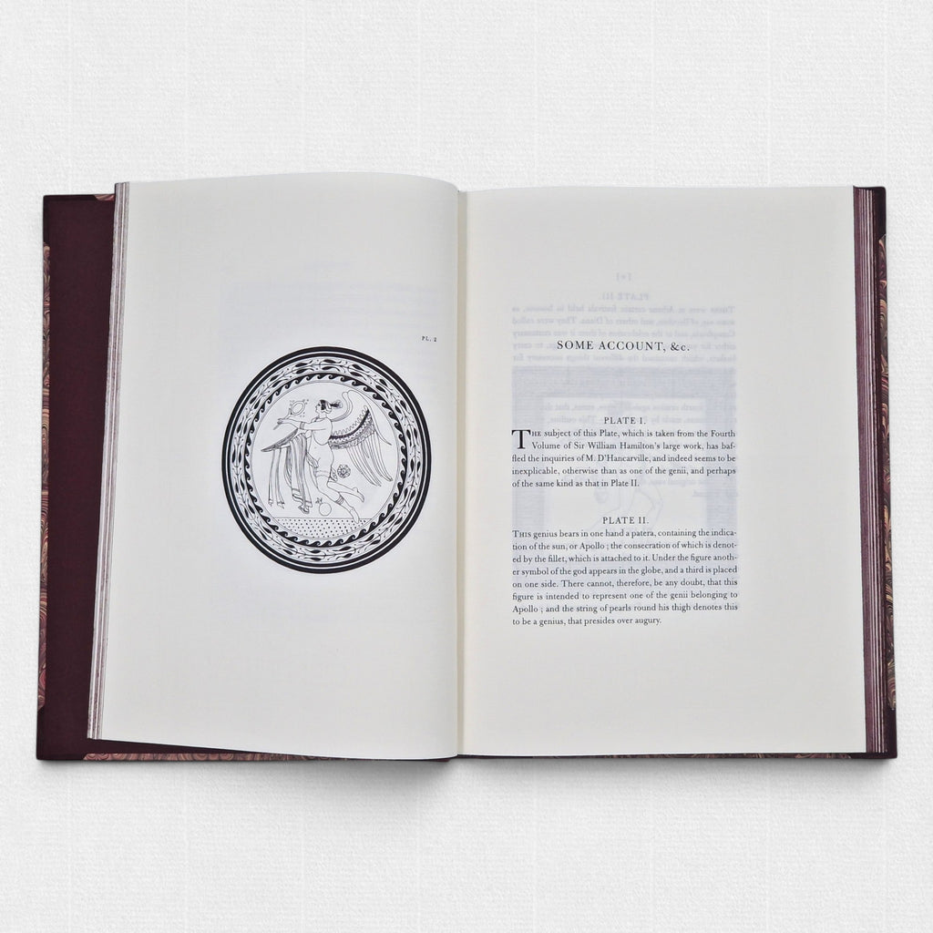 Opening illustrated plates from Hamilton’s Vases, a Woodbank Press fine press limited edition.