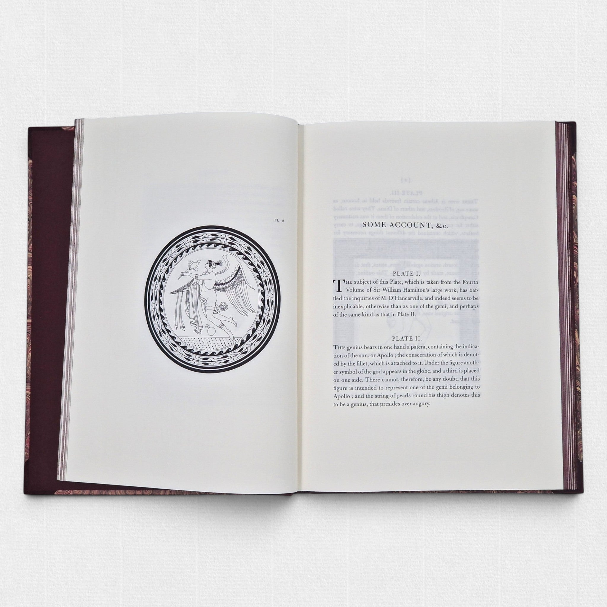 Opening illustrated plates from Hamilton’s Vases, a Woodbank Press fine press limited edition.