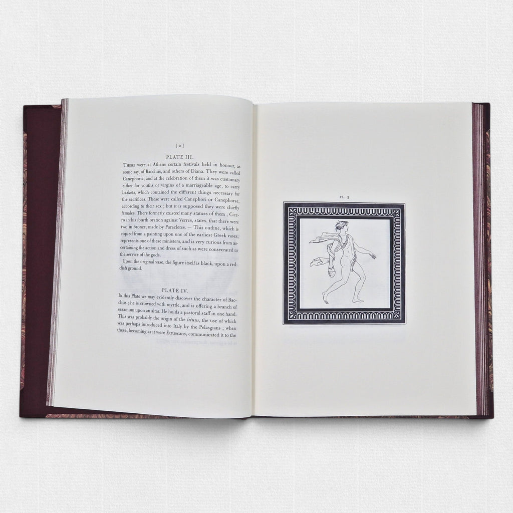 Woodbank Press limited edition Hamilton’s Vases showing classical plate illustrations in a hand-bound private press book.
