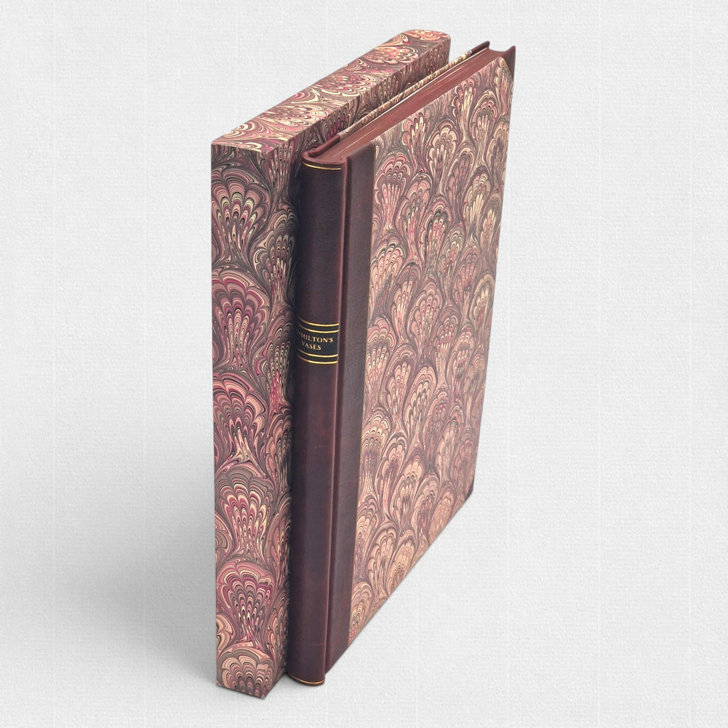Woodbank Press fine press edition of Hamilton’s Vases with custom handmade marbled slipcase.