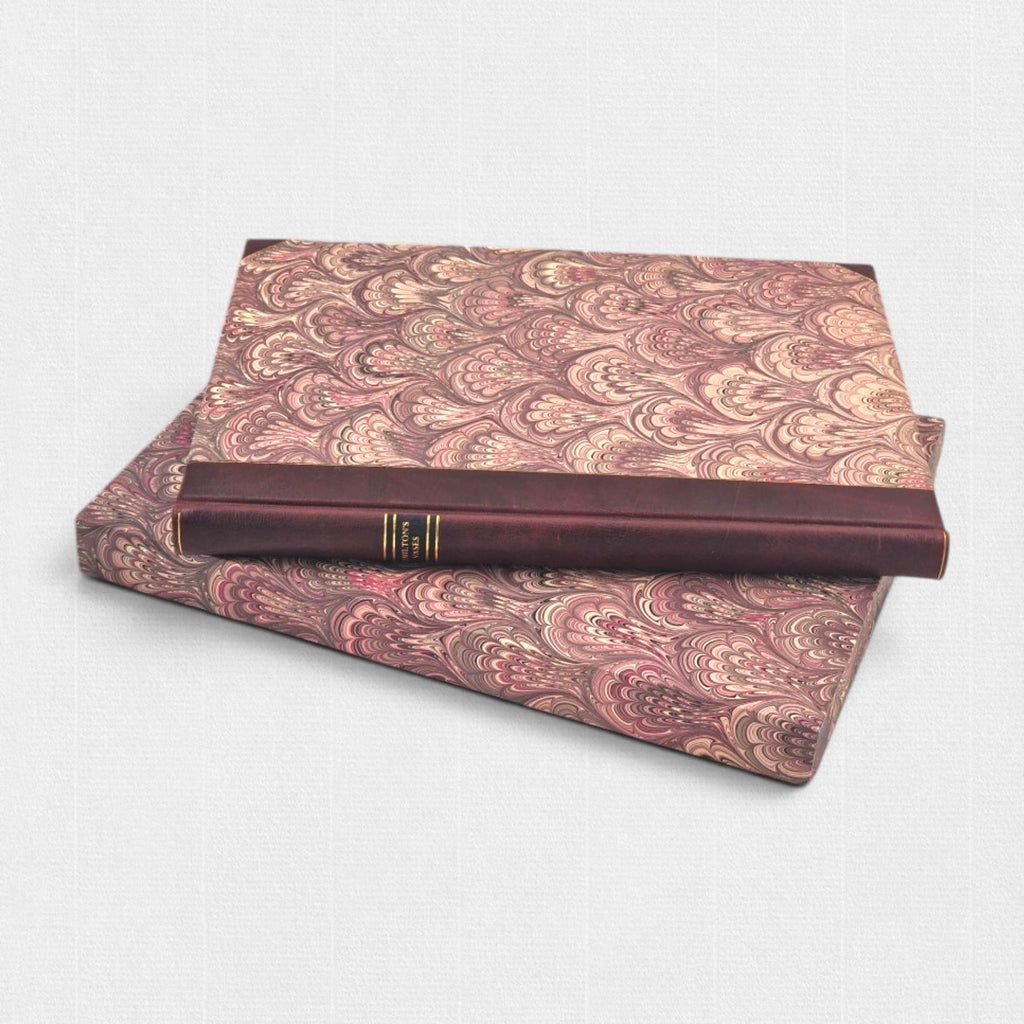 Hamilton’s Vases resting on a custom marbled slipcase made for the Woodbank Press limited edition.